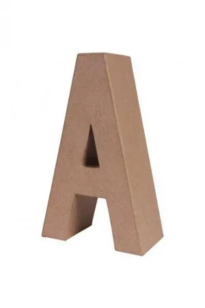 LETRA PAPEL MACHE 17,5X5,5CM. “A“ Alta Calidad