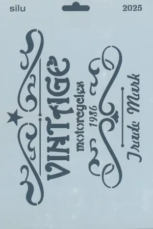 PLANTILLA VINTAGE MOTOREGELES 25 x 18 CM SILU 2025 Ocasión Especial