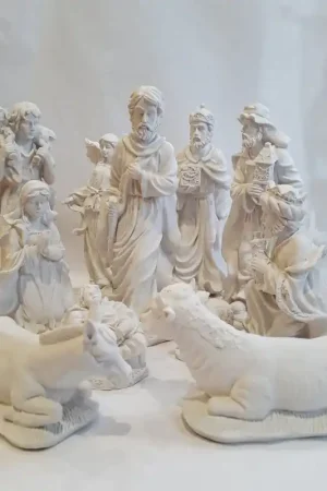 GRAN BELEN DE 11 PIEZAS EN POLIRESINA PARA NAVIDAD 33CM Bestseller