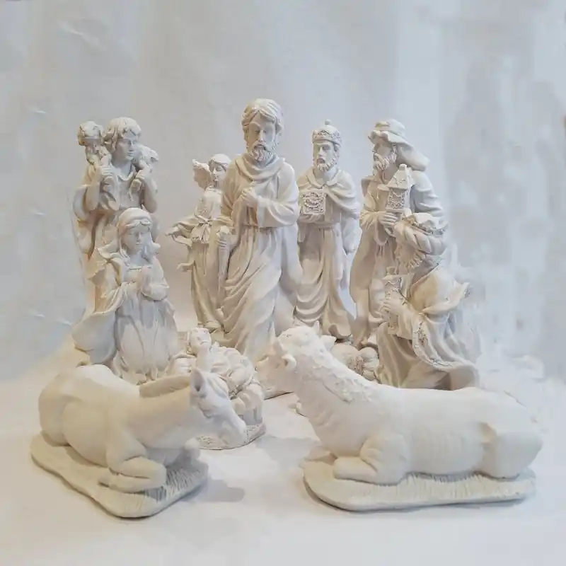 GRAN BELEN DE 11 PIEZAS EN POLIRESINA PARA NAVIDAD 33CM Bestseller