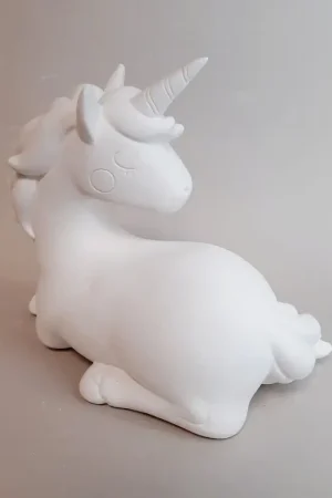 Envío Gratis FIGURA INFANTIL DE ESCAYOLA UNICORNIO CORAZON 17 CM