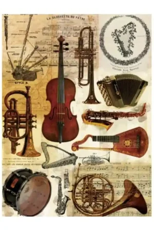 PAPEL DE ARROZ CADENCE INSTRUMENTOS MUSICALES 30x41 CM Devolución Gratuita