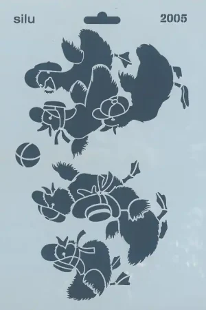 PLANTILLA FAMILIA PATOS CON BALÓN 25 x 18 CM SILU 2005 Profesional