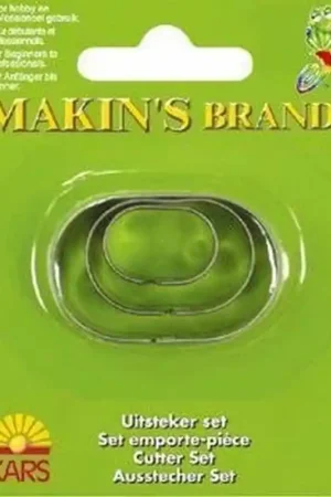 De Moda 3 CORTADORES OVALADOS MAKINS METALICOS