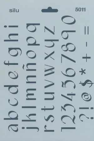 PLANTILLA ABECEDARIO MINUSCULAS LETRA FINA 25 x 18 CM SILU5011 Original