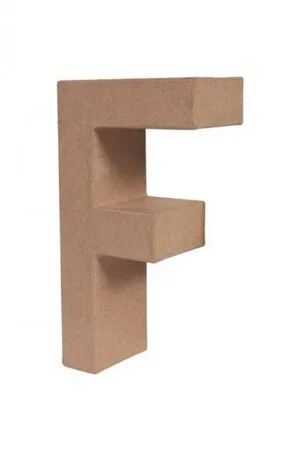 Directo De Fábrica LETRA PAPEL MACHE 17,5X5,5CM. “F“