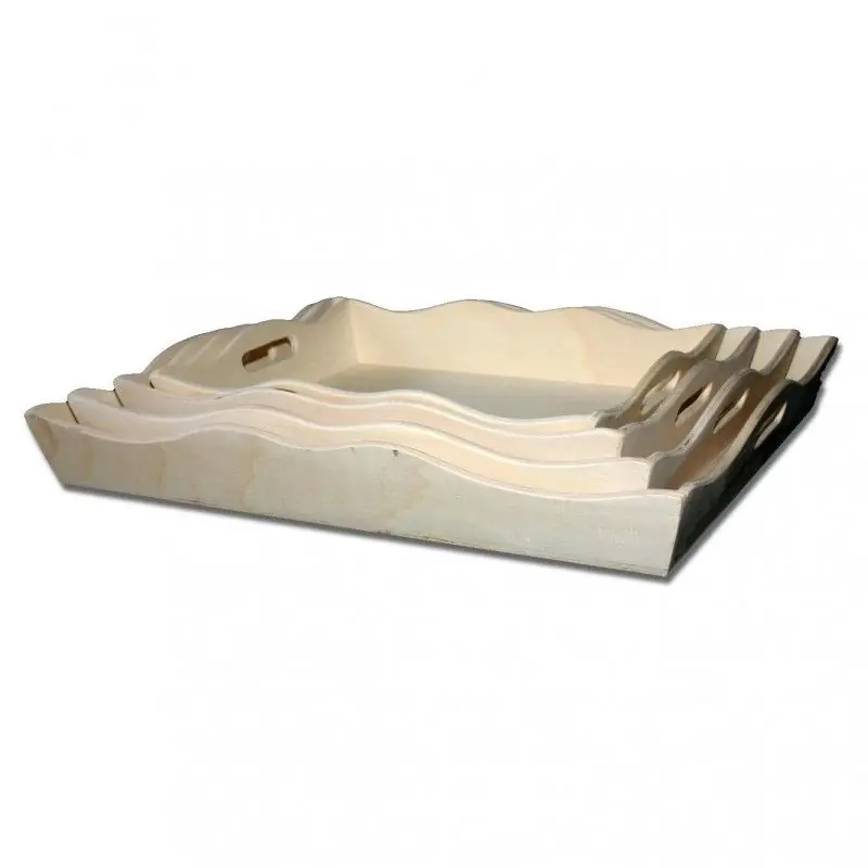 Profesional BANDEJA DE MADERA ONDAS D