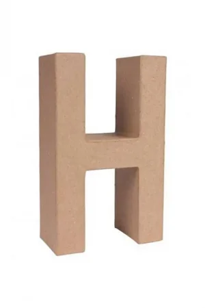 LETRA PAPEL MACHE 17,5X5,5CM. “H“ Exclusivo