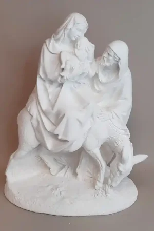 Hecho A Mano BELEN DE ESCAYOLA HUIDA A EGIPTO 28 CM