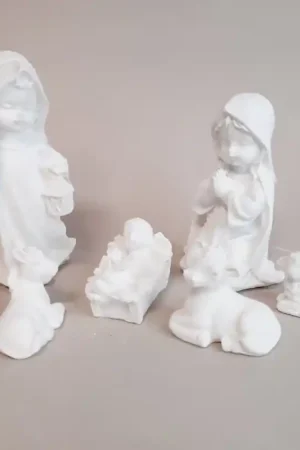 NACIMIENTO INFANTIL RESINA BLANCA 6 PIEZAS A Buen Precio
