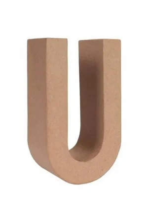 LETRA PAPEL MACHE 17,5X5,5CM. “U“ Disponible Ahora
