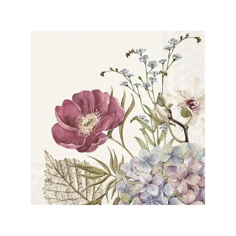 Envío Exprés PAQUETE 20 SERVILLETAS DE DISEÑO PARA DECOUPAGE BELLES FLEURS