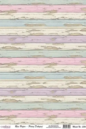 PAPEL DE ARROZ CADENCE LISTONES DE MADERA DE COLORES 30x41 CM Compra Ahora