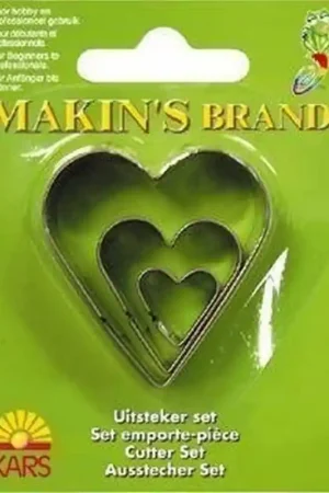 3 CORTADORES CORAZON MAKINS METALICOS Certificado