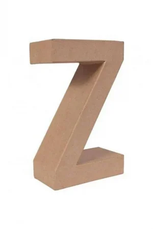 LETRA PAPEL MACHE 17,5X5,5CM. “Z“ Marca Reconocida