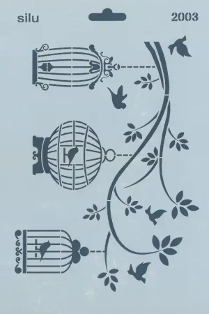 PLANTILLA JAULAS Y PÁJAROS 25 x 18 CM SILU 2003 Oferta