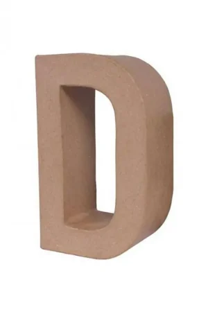 Precio Reducido LETRA PAPEL MACHE 25X6CM. “D“