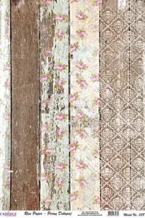 PAPEL DE ARROZ CADENCE MADERA ESTAMPADA 30x41 CM Ordenar Ahora Mismo