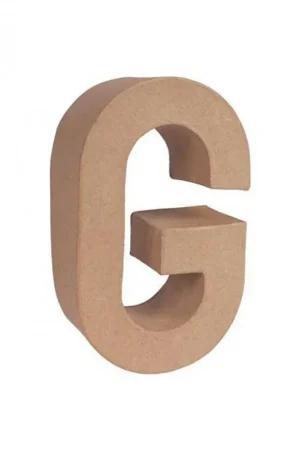 LETRA PAPEL MACHE 25X6CM. “G“ Precio Económico