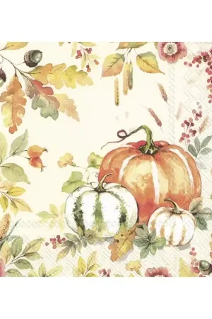 5 SERVILLETAS ESTAMPADAS AMOR DE CALABAZA Compra Ahora