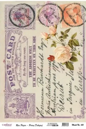 No Te Lo Pierdas PAPEL DE ARROZ CADENCE POSTCARD VIOLETA 30x41 CM