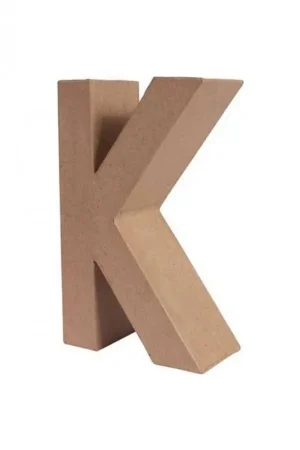 LETRA PAPEL MACHE 25X6CM. “K“ Pedido Al Por Mayor