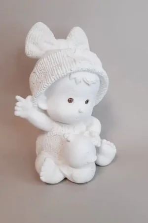 FIGURA INFANTIL DE ESCAYOLA NIÑO CON LAZO 17 CM Precio Rebajado