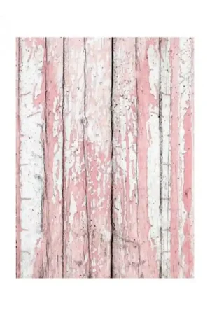 PAPEL DE ARROZ LISTONES MADERA ROSA VERDES 30x41 CM Garantía Incluida