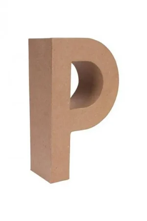 LETRA PAPEL MACHE 25X6CM. “P“ Novedad