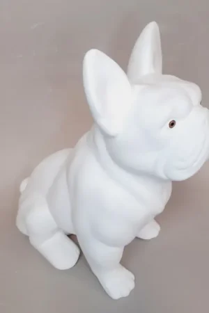 Hecho A Mano FIGURA DE ESCAYOLA PERRO BULDOG