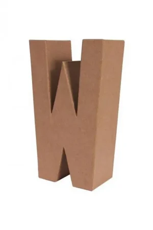 Alta Calidad LETRA PAPEL MACHE 25X6CM. “W“