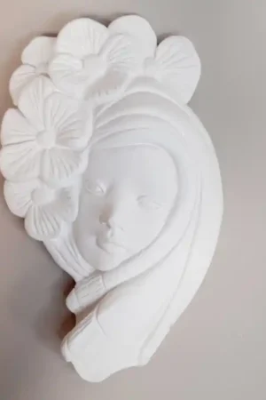 Precio Reducido MASCARA DE ESCAYOLA FLORES 20 CM