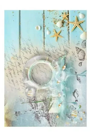 A Buen Precio PAPEL DE ARROZ CADENCE SALVAVIDAS Y FONDO DEL MAR 30x41 CM