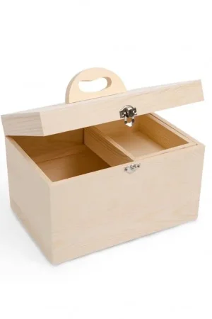 Disponible Ahora CAJA CON ASA, BANDEJA Y CIERRE METÁLICO 25X17X16 CM