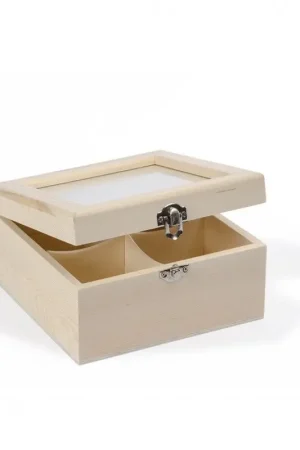 CAJA PARA TÉ 4 DIV. 16,5X16,5X9 CM Ordenar Ahora Mismo
