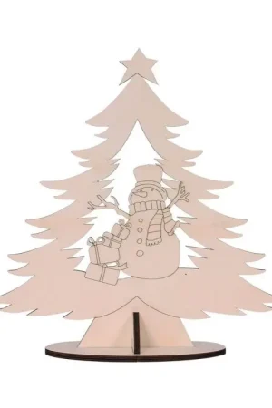 ARBOL CALADO CON MUÑECO NIEVE 90 CM Solo Por Tiempo Limitado