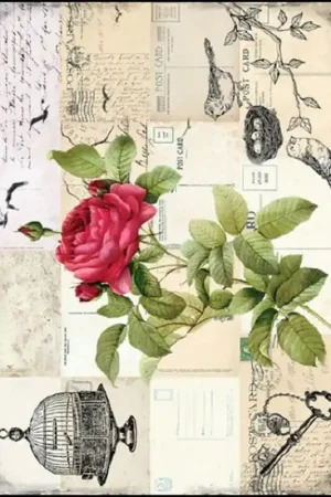 Precio De Fábrica PAPEL DE ARROZ CADENCE ROSA, LLAVE ANTIGUA 30x41 CM