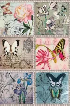 Descuento PAPEL DE ARROZ CADENCE MARIPOSAS Y FLORES 30x41 CM