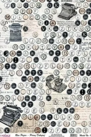 Más Vendido PAPEL DE ARROZ CADENCE MAQUINAS DE ESCRIBIR 30x41 CM