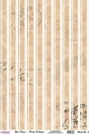 Oferta Especial PAPEL DE ARROZ CADENCE LISTONES BEIS 30x41 CM