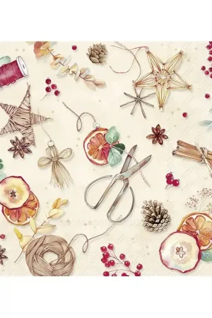 5 SERVILLETAS DECOUPAGE CINNAMON FLAVOR Mayoreo