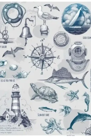 PAPEL DE ARROZ CADENCE MOTIVOS DEL MAR 30x41 CM Comprar En Línea