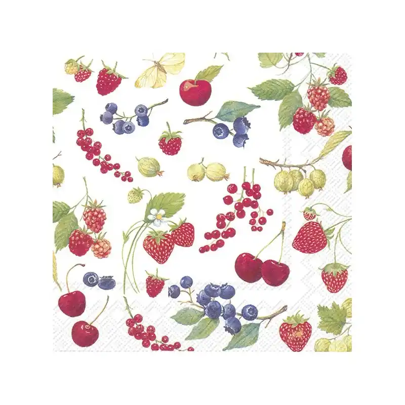 Original 5 SERVILLETAS CON MOTIVOS DE FRUTAS DEL VERANO