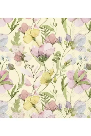Oferta Especial PAQUETE 20 SERVILLETAS PARA DECORACION FLORES SILVESTRES