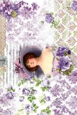 PAPEL DE ARROZ CADENCE MUJER CON PAMELA 30x41 CM Garantía Incluida