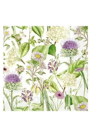 5 SERVILLETAS DECOUPAGE FLORES SILVESTRES Precio Económico