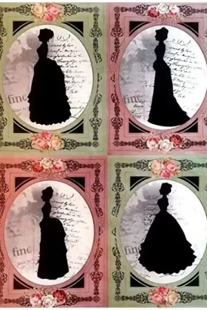 PAPEL DE ARROZ CADENCE POSTALES CON MUJERES 30x41 CM Edición Limitada