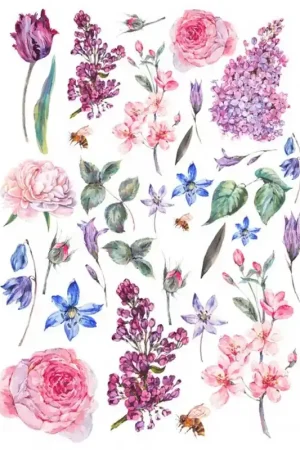 Oferta Limitada PAPEL DE ARROZ CADENCE LILAS Y GARDENIAS 30x41 CM