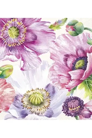 Pedido Al Por Mayor PAQUETE 20 SERVILLETAS PARA DECOUPAGE GRACEFUL POPPY