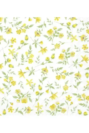 5 SERVILLETAS DECOUPAGE HAPPY FLOWERS Oferta